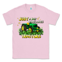 Bubblegum Pink just a boy who loves tractors Classic Tee - JahusDesignShop