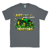 Charcoal Heather just a boy who loves tractors Classic Tee - JahusDesignShop