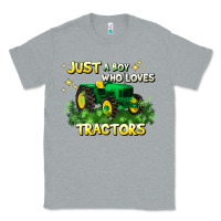 Heather Grey just a boy who loves tractors Classic Tee - JahusDesignShop