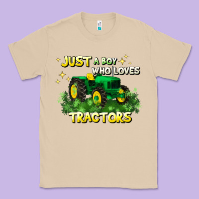 Just A Boy Who Loves Tractors Classic Tee Designed By Jahusdesignshop