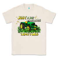 Natural just a boy who loves tractors Classic Tee - JahusDesignShop