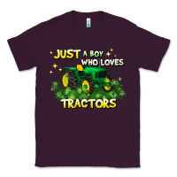 Plum just a boy who loves tractors Classic Tee - JahusDesignShop