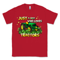 Red just a boy who loves tractors Classic Tee - JahusDesignShop