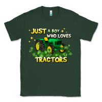 Sports Green just a boy who loves tractors Classic Tee - JahusDesignShop