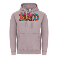 Vintage Zinc xoxo valentine's day highland cow Vintage Hoodie - Jasminsmagicworld