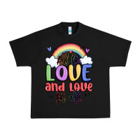 Black all for love and love for all Urban Heavy Tee - MaliasSmallBusiness
