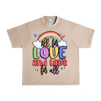 French Oak all for love and love for all Urban Heavy Tee - MaliasSmallBusiness