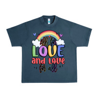 Midnight Navy all for love and love for all Urban Heavy Tee - MaliasSmallBusiness