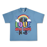 Pebble Blue all for love and love for all Urban Heavy Tee - MaliasSmallBusiness