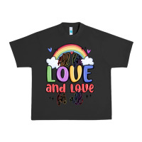 Pigment Black all for love and love for all Urban Heavy Tee - MaliasSmallBusiness