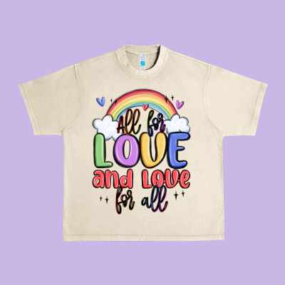 All For Love And Love For All Urban Heavy Tee Designed By Maliassmallbusiness