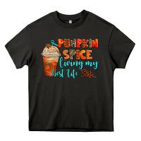 Asphalt pumpkin spice living my best life Heavy Core Tee - AdoDesignShop