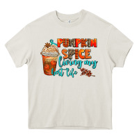 Cream pumpkin spice living my best life Heavy Core Tee - AdoDesignShop