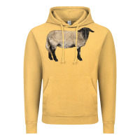 Vintage Mustard Suffolk Sheep Vintage Hoodie - LillyAllenDesigns