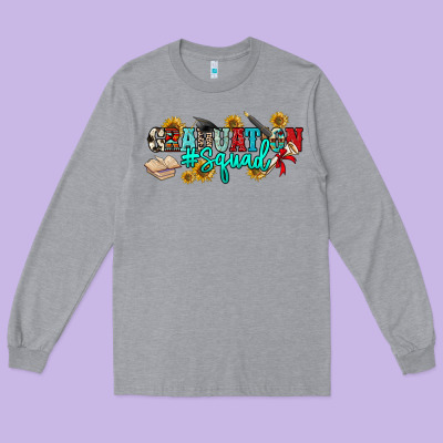 Graduation Squad Long Sleeve Tee Designed By Nancycooperartshop