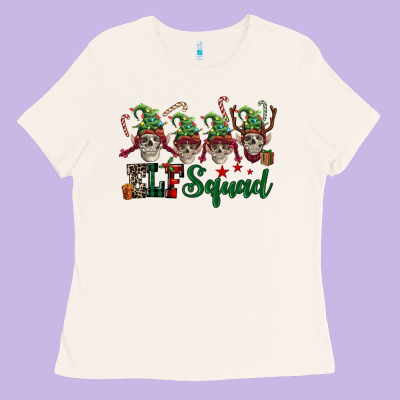 Elf Squad Skulls Ladies Tee Designed By Fadigitalartstudio
