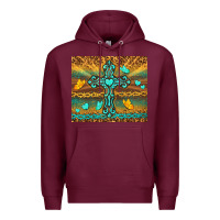 Burgundy western cross Premium Hoodie - TumblerDesignByShophia