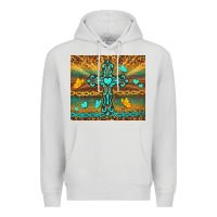 Dove Grey western cross Premium Hoodie - TumblerDesignByShophia