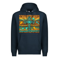 Navy western cross Premium Hoodie - TumblerDesignByShophia