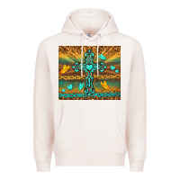 Pale Pink western cross Premium Hoodie - TumblerDesignByShophia