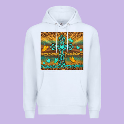 Western Cross Premium Hoodie Designed By Tumblerdesignbyshophia