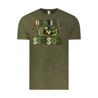 Vintage Olive hunting season Vintage Tee - MaliasSmallBusiness
