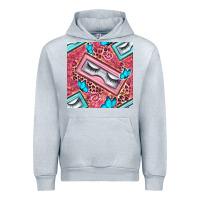 Heather Grey cosmetic fake eyelashes and butterfly with leopard seamless pattern bb Urban Hoodie - BundleAndBundleShop