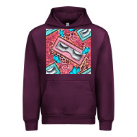 Mauve Wine cosmetic fake eyelashes and butterfly with leopard seamless pattern bb Urban Hoodie - BundleAndBundleShop