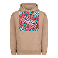 Pigment Burro cosmetic fake eyelashes and butterfly with leopard seamless pattern bb Urban Hoodie - BundleAndBundleShop