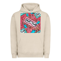 Pigment French Oak cosmetic fake eyelashes and butterfly with leopard seamless pattern bb Urban Hoodie - BundleAndBundleShop