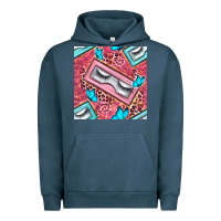 Pigment Midnight Navy cosmetic fake eyelashes and butterfly with leopard seamless pattern bb Urban Hoodie - BundleAndBundleShop
