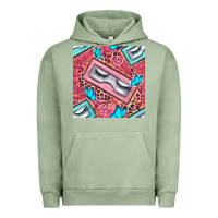 Pigment Oil Green cosmetic fake eyelashes and butterfly with leopard seamless pattern bb Urban Hoodie - BundleAndBundleShop