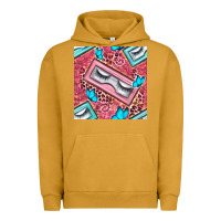 Pigment Peanut Butter cosmetic fake eyelashes and butterfly with leopard seamless pattern bb Urban Hoodie - BundleAndBundleShop