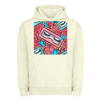 Pigment Pistachio cosmetic fake eyelashes and butterfly with leopard seamless pattern bb Urban Hoodie - BundleAndBundleShop