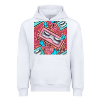 White cosmetic fake eyelashes and butterfly with leopard seamless pattern bb Urban Hoodie - BundleAndBundleShop