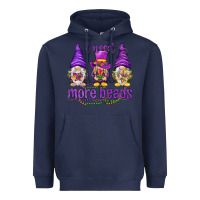 Navy I need more beads with gnomies Heavyweight Hoodie - HowdyJamesFarm