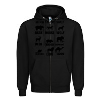 Black Animal Of The World Zipper Hoodie - Bettercallsaul