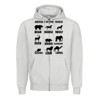 Dove Grey Animal Of The World Zipper Hoodie - Bettercallsaul