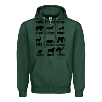 Sports Green Animal Of The World Zipper Hoodie - Bettercallsaul