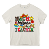 Cream nacho average teacher Heavy Core Tee - JahusDesignShop