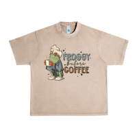 French Oak froggy before coffee Urban Heavy Tee - MaliasSmallBusiness