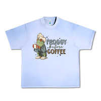 Grape Ice froggy before coffee Urban Heavy Tee - MaliasSmallBusiness