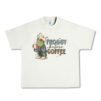 Pistachio froggy before coffee Urban Heavy Tee - MaliasSmallBusiness