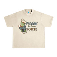 Sandshell froggy before coffee Urban Heavy Tee - MaliasSmallBusiness