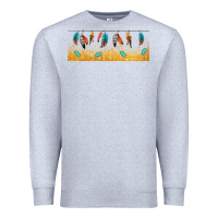 Heather Grey native American feathers Premium Sweatshirt - TumblerDesignByShophia