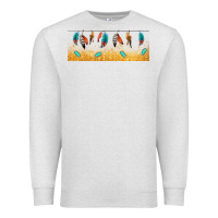 Oatmeal Heather native American feathers Premium Sweatshirt - TumblerDesignByShophia