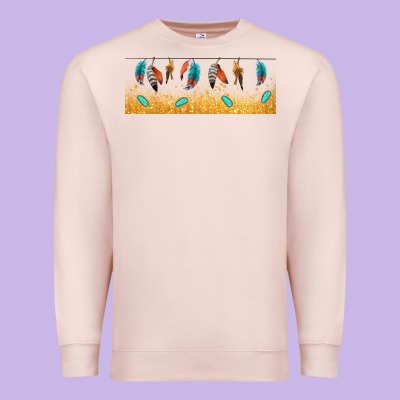 Native American Feathers Premium Sweatshirt Designed By Tumblerdesignbyshophia