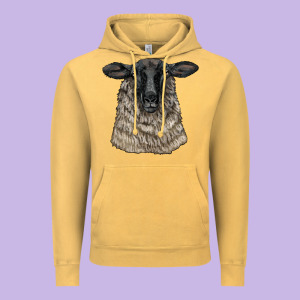 Suffolk Sheep Head Vintage Hoodie Designed By Lillyallendesigns
