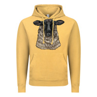 Vintage Mustard Suffolk Sheep Head Vintage Hoodie - LillyAllenDesigns