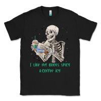 Black i like my books spicy and coffee icy Classic Tee - MaliasSmallBusiness